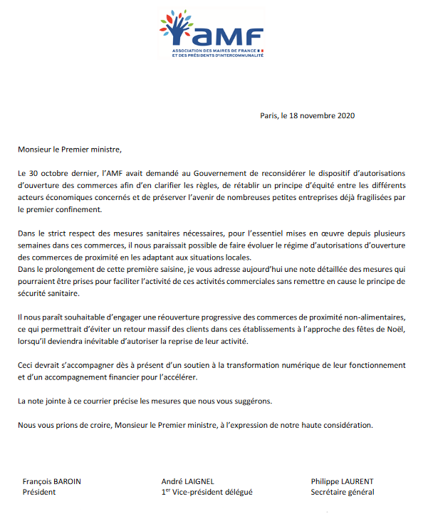 Ouverture commerces