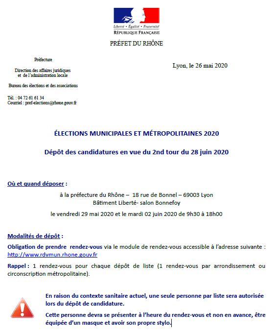 dépot candidatures tour2